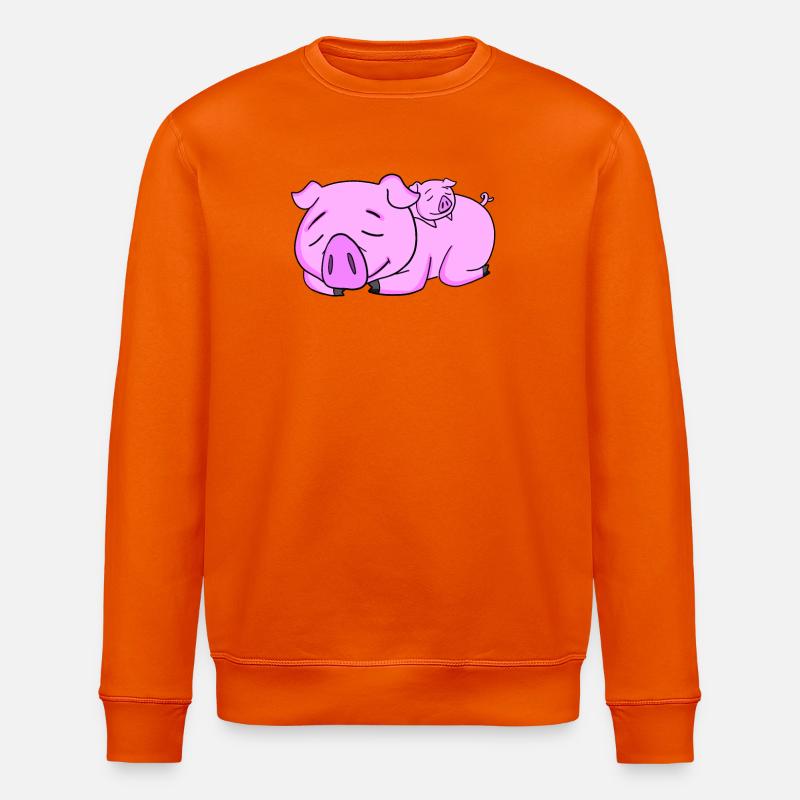 Cochon avec bébé cochon - Sweat bio ROLLER Stanley/Stella Unisexe - orange profond