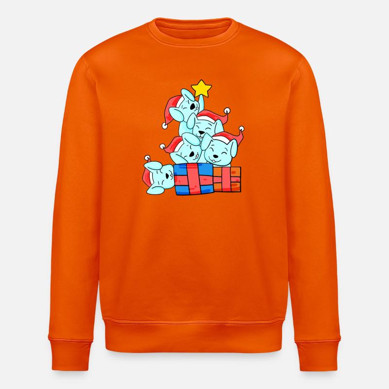 Arbre de Noël Lapin - Sweat bio ROLLER Stanley/Stella Unisexe - orange profond