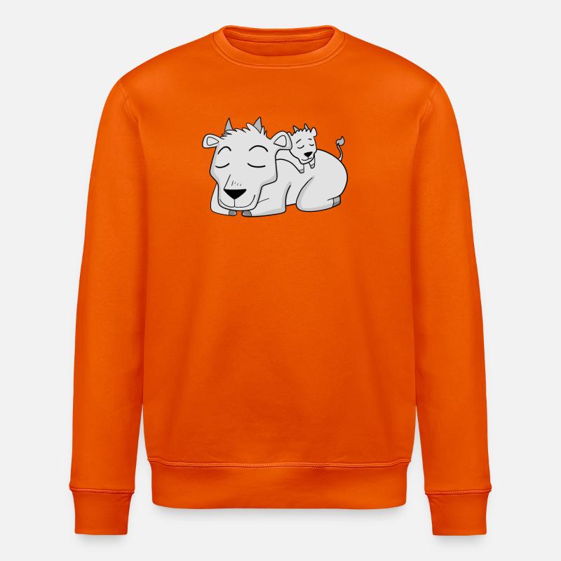 Chèvre avec bébé chèvre - Famille - Sweat bio ROLLER Stanley/Stella Unisexe - orange profond