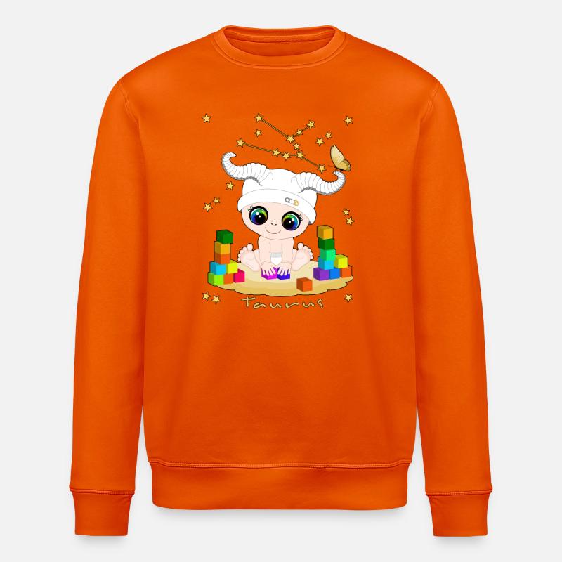 sternzeichen_taurus - Sweat bio ROLLER Stanley/Stella Unisexe - orange profond