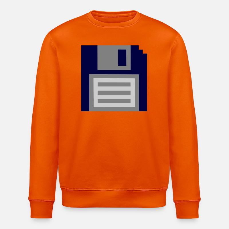 Floppy disk - Stanley/Stella ROLLER Unisex Organic Sweatshirt - bright orange