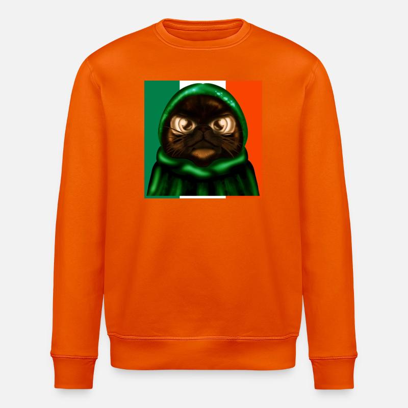 DRAPEAU IRLANDAIS - IRLANDE - CHAT MIGNON - Sweat bio ROLLER Stanley/Stella Unisexe - orange profond