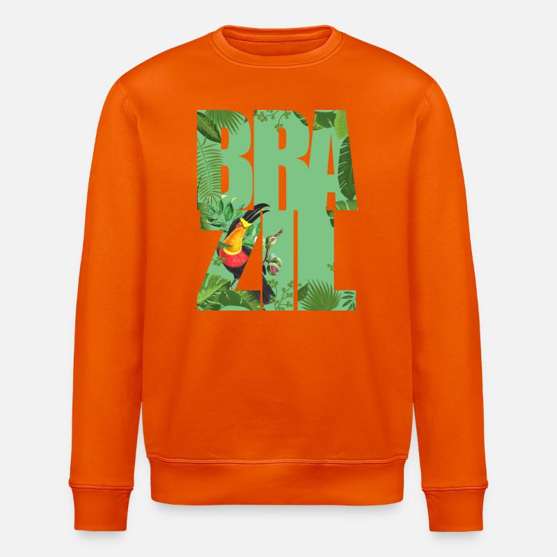 Brésil - Sweat bio ROLLER Stanley/Stella Unisexe - orange profond