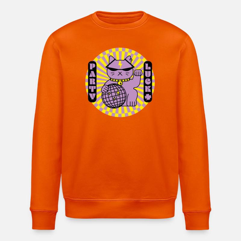 Party Glückskatze - Stanley/Stella Unisex Bio-Sweatshirt ROLLER - Tieforange