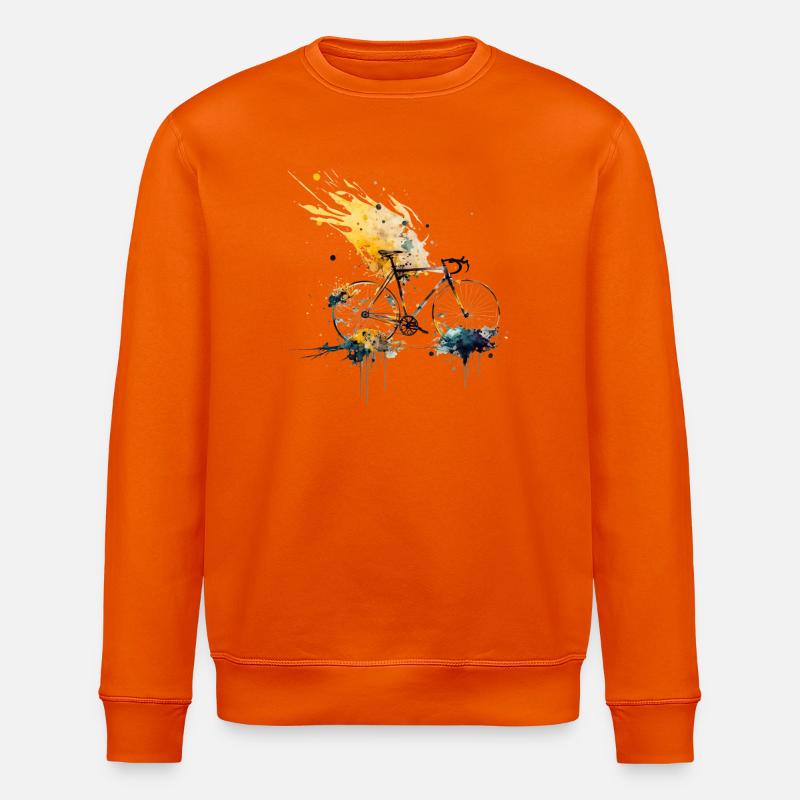 Éclaboussures d’eau illustration de vélo - Sweat bio ROLLER Stanley/Stella Unisexe - orange profond