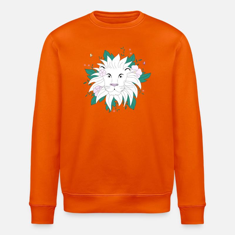Botanischer Löwe - Stanley/Stella Unisex Bio-Sweatshirt ROLLER - Tieforange
