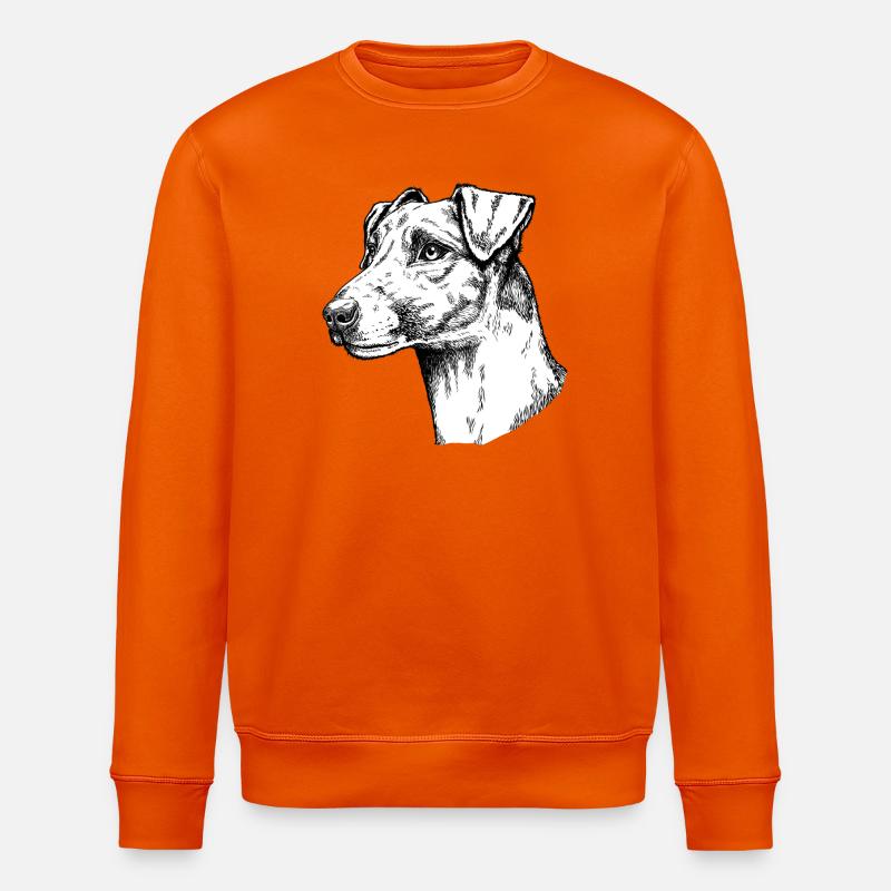 Foxterrier Glatthaar Portrait - Stanley/Stella Unisex Bio-Sweatshirt ROLLER - Tieforange