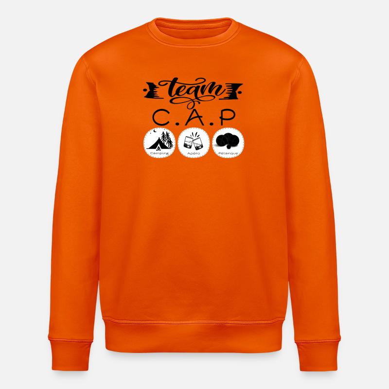 Team CAP camping apero petanque - Sweat bio ROLLER Stanley/Stella Unisexe - orange profond