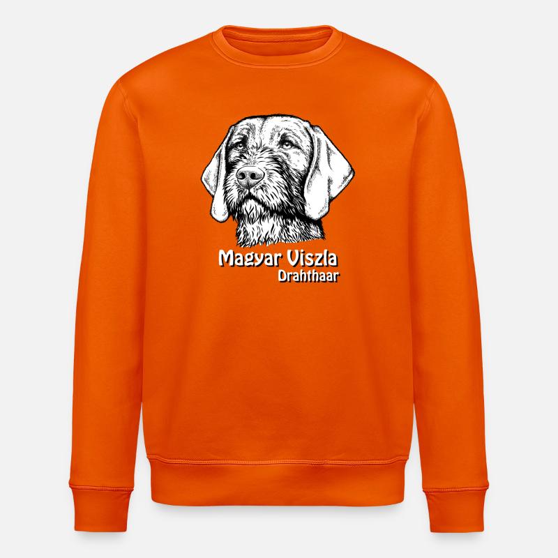Magyar Viszla Drahthaar - Stanley/Stella Unisex Bio-Sweatshirt ROLLER - Tieforange