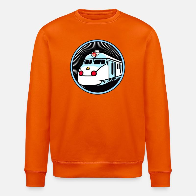 Train, locomotive, chemin de fer - Sweat bio ROLLER Stanley/Stella Unisexe - orange profond