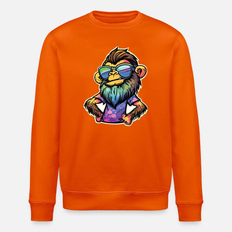 Funky Monkey - Stanley/Stella ROLLER Unisex Organic Sweatshirt - bright orange