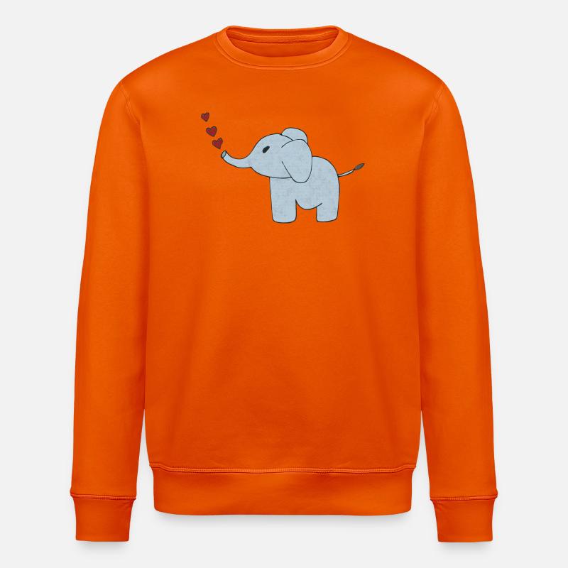 elefant elefantenhaut - Stanley/Stella Unisex Bio-Sweatshirt ROLLER - Tieforange
