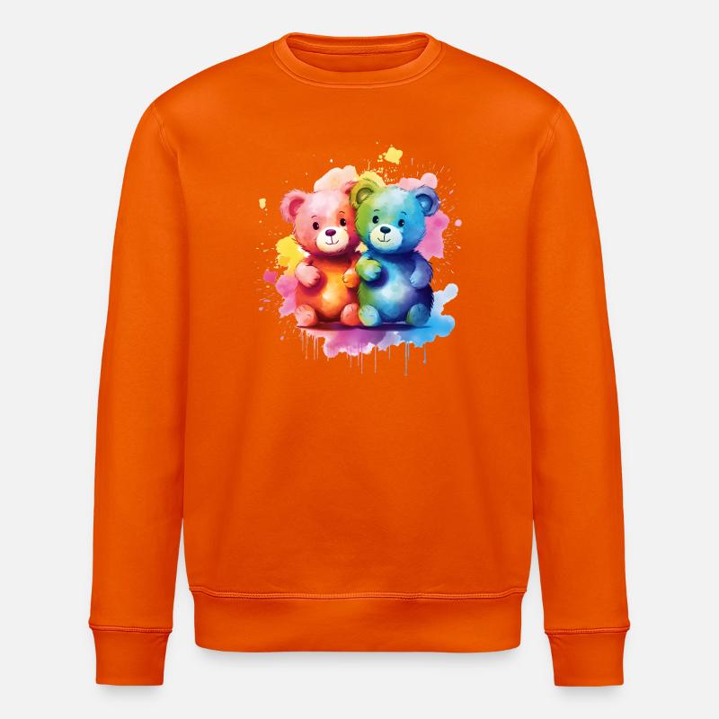 Liebe ist eine Bärennotwendigkeit - Stanley/Stella Unisex Bio-Sweatshirt ROLLER - Tieforange