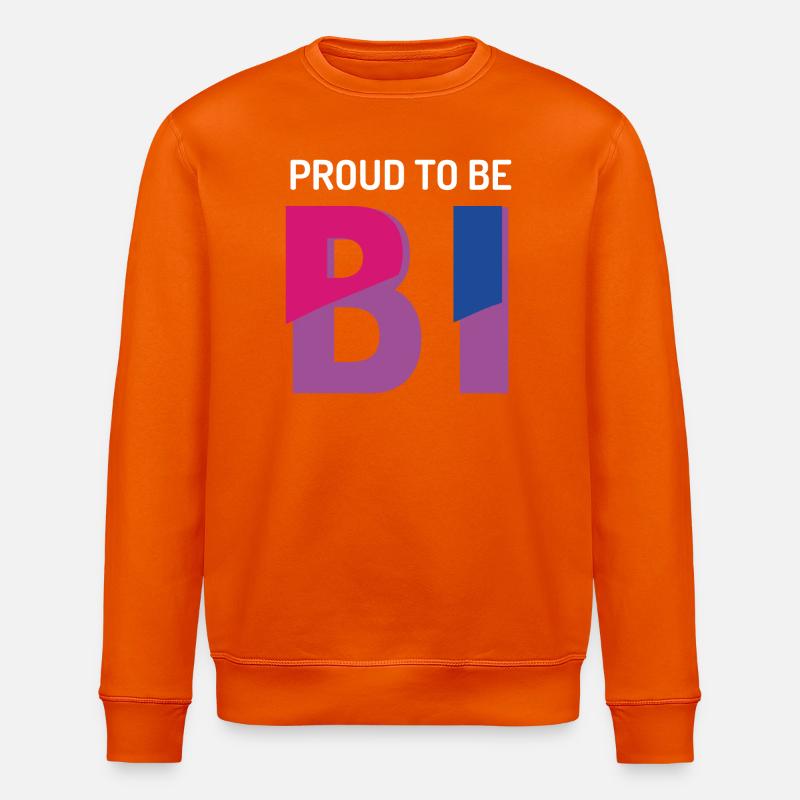 Stolz darauf, bisexuell zu sein - Stanley/Stella Unisex Bio-Sweatshirt ROLLER - Tieforange