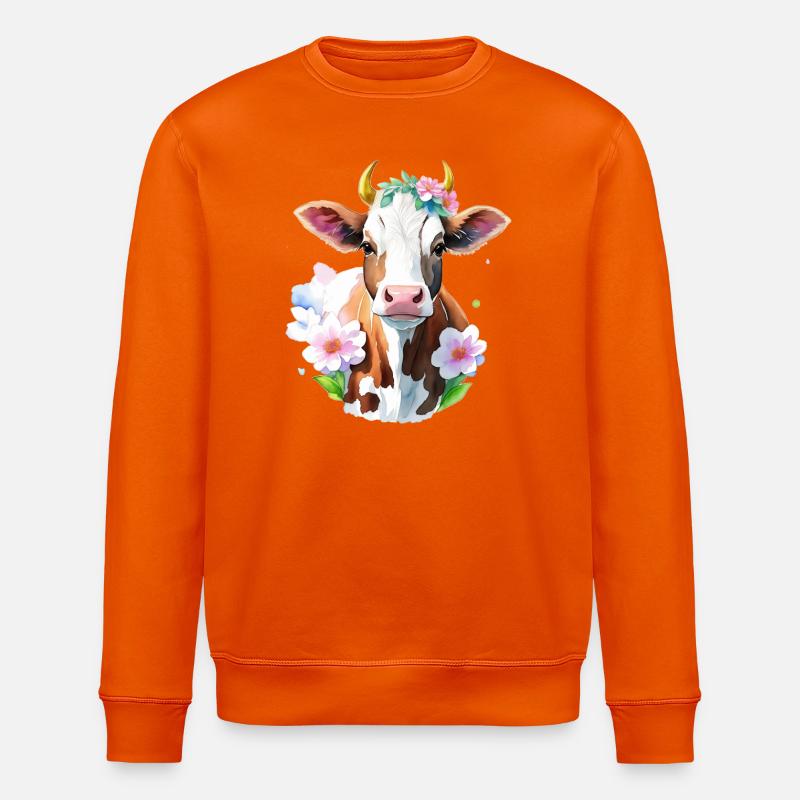 Petite vache - Sweat bio ROLLER Stanley/Stella Unisexe - orange profond