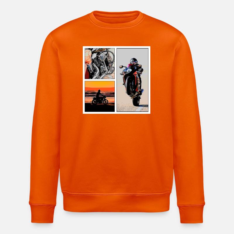 Le plaisir de la moto - Sweat bio ROLLER Stanley/Stella Unisexe - orange profond