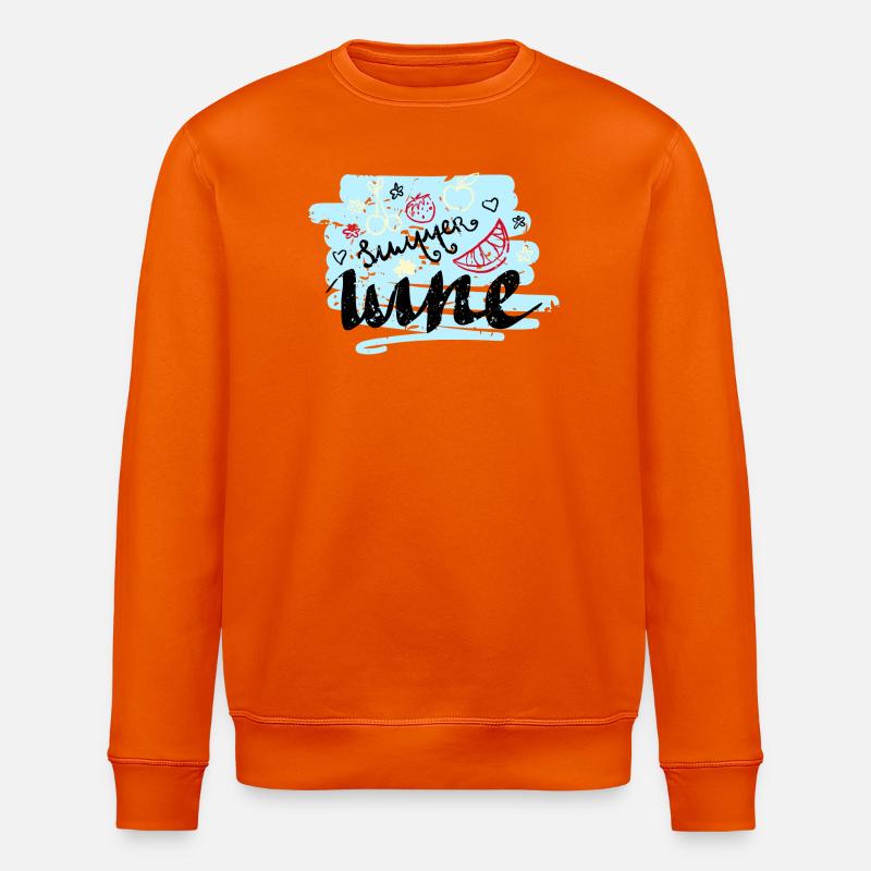 Sommer Scribble Früchte - Stanley/Stella Unisex Bio-Sweatshirt ROLLER - Tieforange