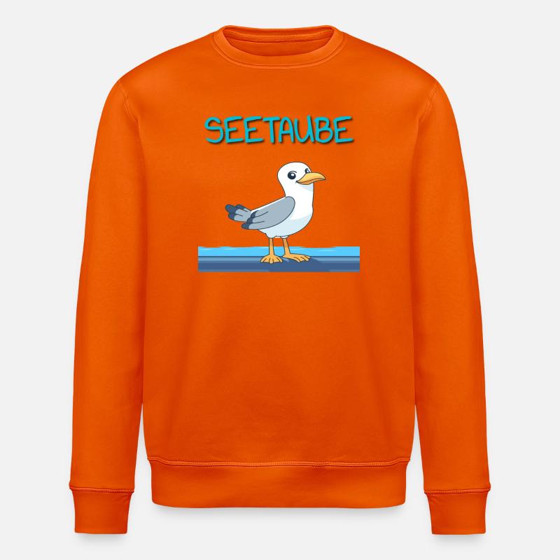 See Taube am Kai - Stanley/Stella Unisex Bio-Sweatshirt ROLLER - Tieforange