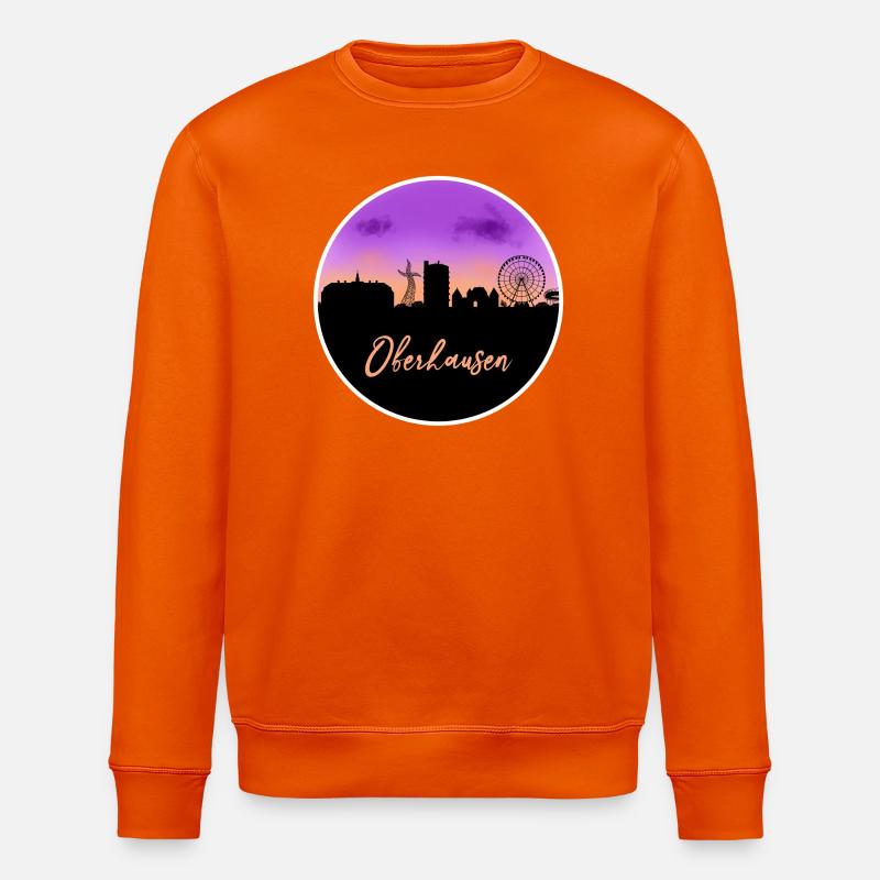 Oberhausen Skyline Fine line - Stanley/Stella Unisex Bio-Sweatshirt ROLLER - Tieforange
