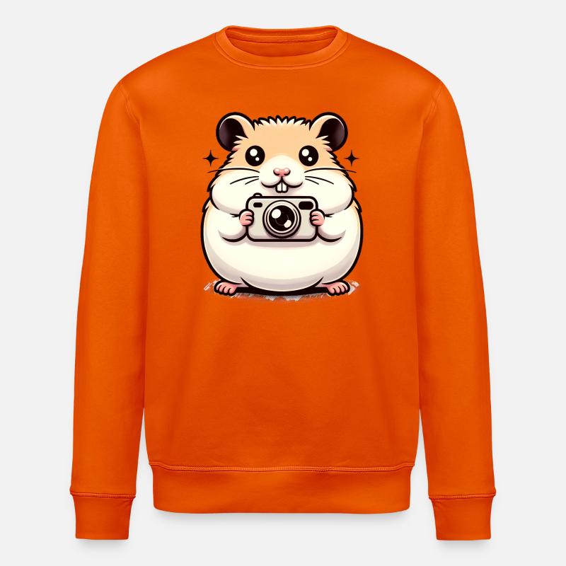 Kamera Hamster - Stanley/Stella Unisex Bio-Sweatshirt ROLLER - Tieforange