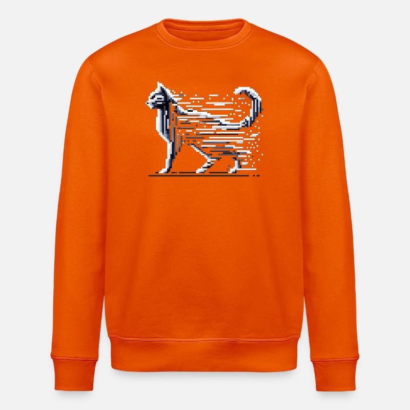 Chat Pixel - Sweat bio ROLLER Stanley/Stella Unisexe - orange profond