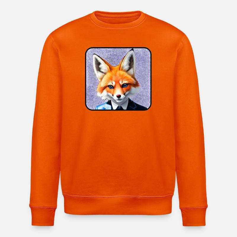 Fuchs im Anzug - Stanley/Stella Unisex Bio-Sweatshirt ROLLER - Tieforange