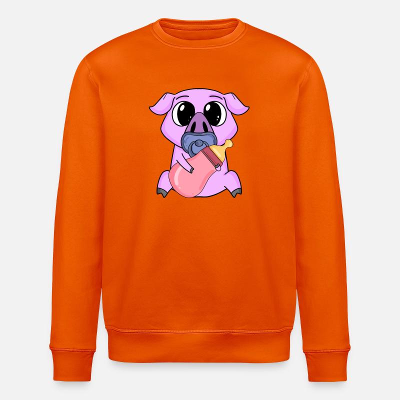 Bébé Cochon Animal - Sweat bio ROLLER Stanley/Stella Unisexe - orange profond