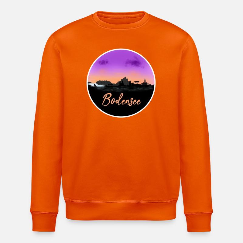Lac de Constance Fineline Skyline - Sweat bio ROLLER Stanley/Stella Unisexe - orange profond