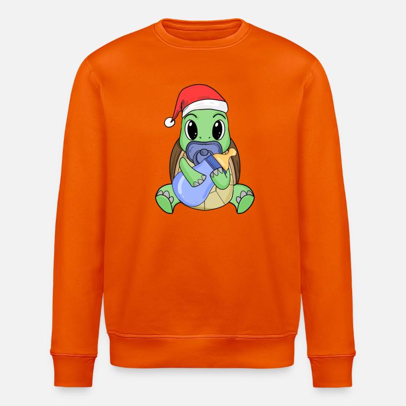 Tortue bébé Noël - Sweat bio ROLLER Stanley/Stella Unisexe - orange profond