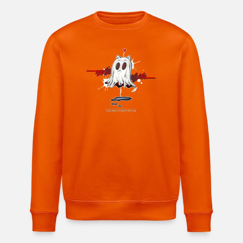 catghost in love - Stanley/Stella Unisex Bio-Sweatshirt ROLLER - Tieforange