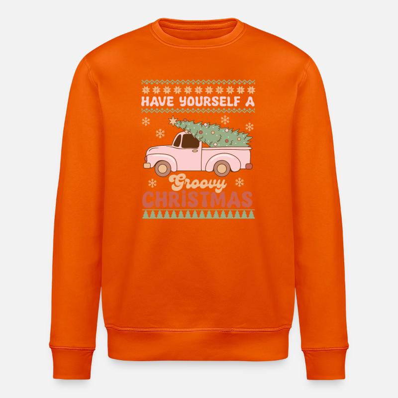 Hässlicher Weihnachtspullover - Stanley/Stella Unisex Bio-Sweatshirt ROLLER - Tieforange