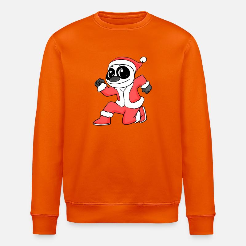 Panda Kuscheltier Weihnachten - Stanley/Stella Unisex Bio-Sweatshirt ROLLER - Tieforange
