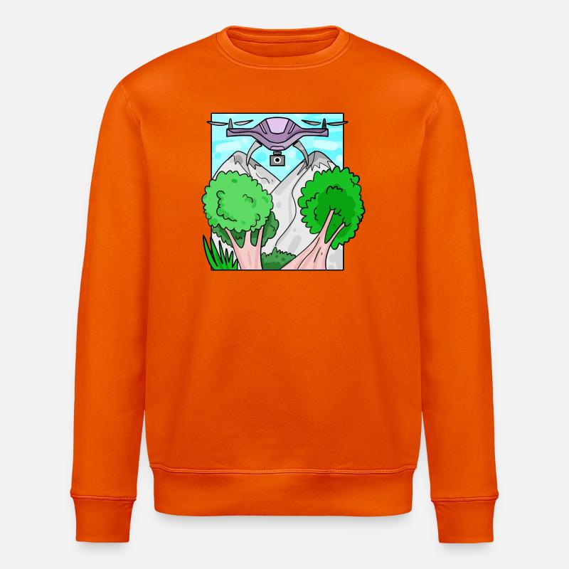 Drone Drone Drones - Sweat bio ROLLER Stanley/Stella Unisexe - orange profond