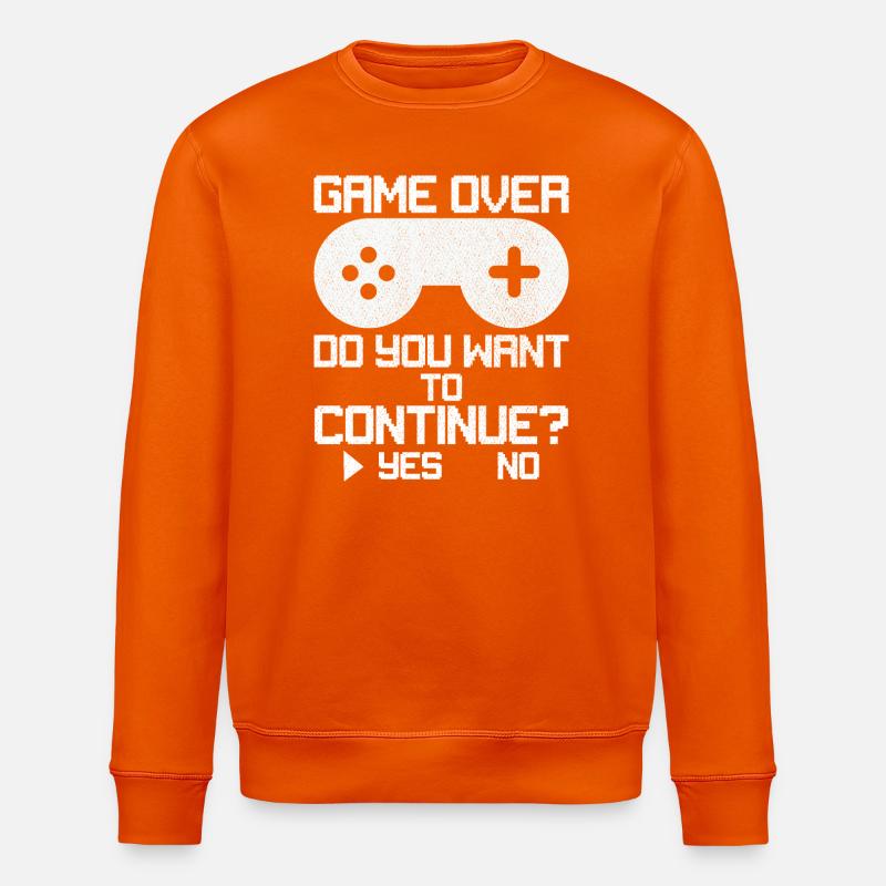 Game Over Voulez-vous continuer - Sweat bio ROLLER Stanley/Stella Unisexe - orange profond