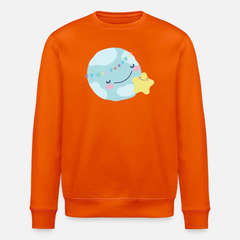 Pastel Planète Coeurs - Sweat bio ROLLER Stanley/Stella Unisexe - orange profond