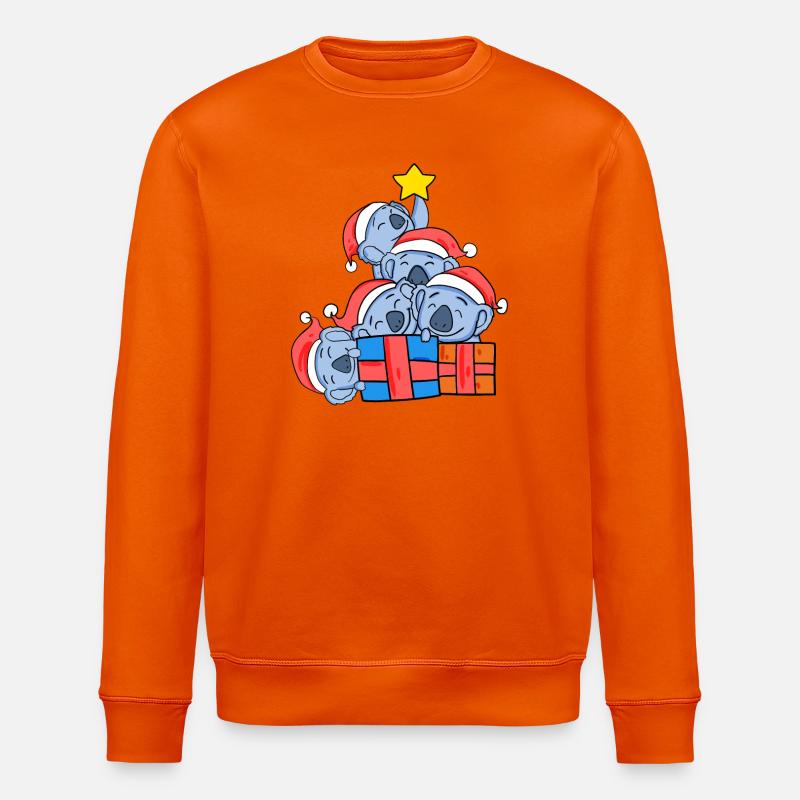 Koala sapin de Noël Noël - Sweat bio ROLLER Stanley/Stella Unisexe - orange profond