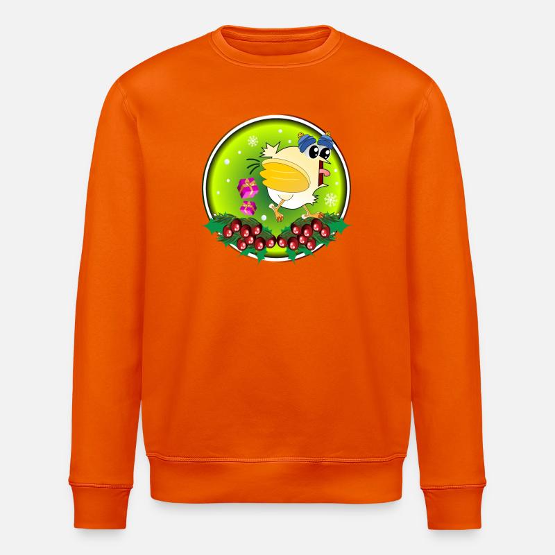 WEIHNACHTEN HÜHNER - Stanley/Stella Unisex Bio-Sweatshirt ROLLER - Tieforange