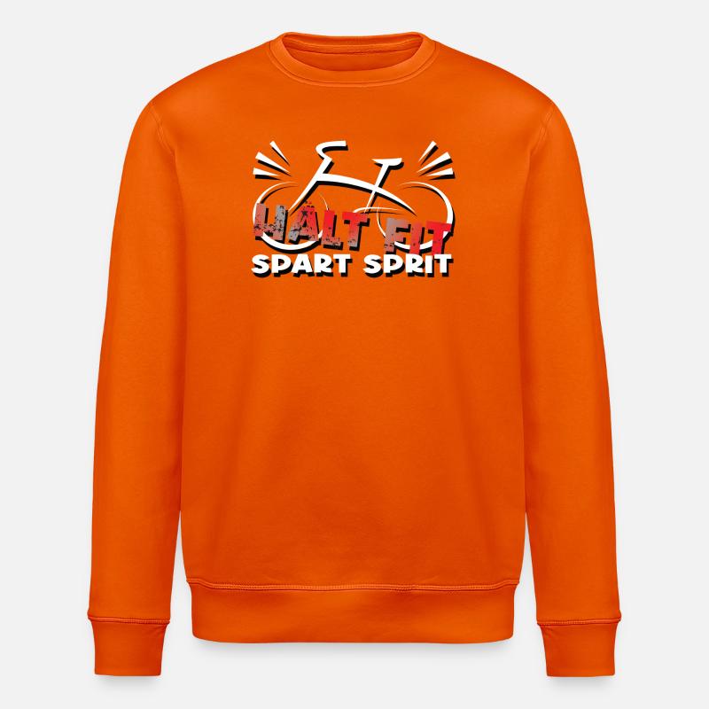 Biker Mountainbiker Bikerin nachhaltige Mode - Stanley/Stella Unisex Bio-Sweatshirt ROLLER - Tieforange