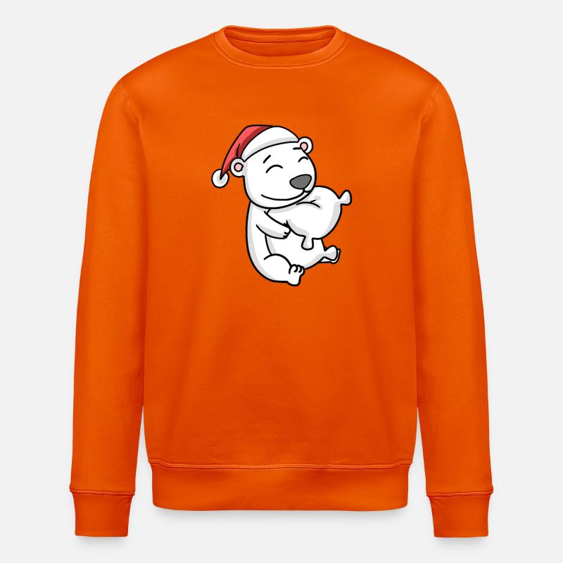 Polar bear - Stanley/Stella ROLLER Unisex Organic Sweatshirt - bright orange