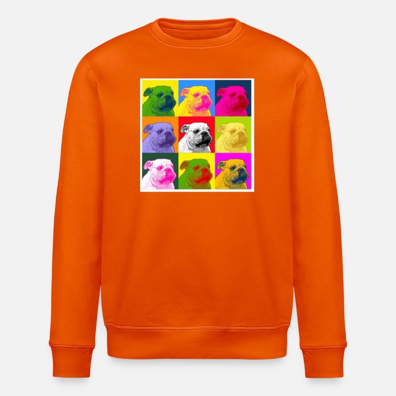 A bulldog - Sweat bio ROLLER Stanley/Stella Unisexe - orange profond
