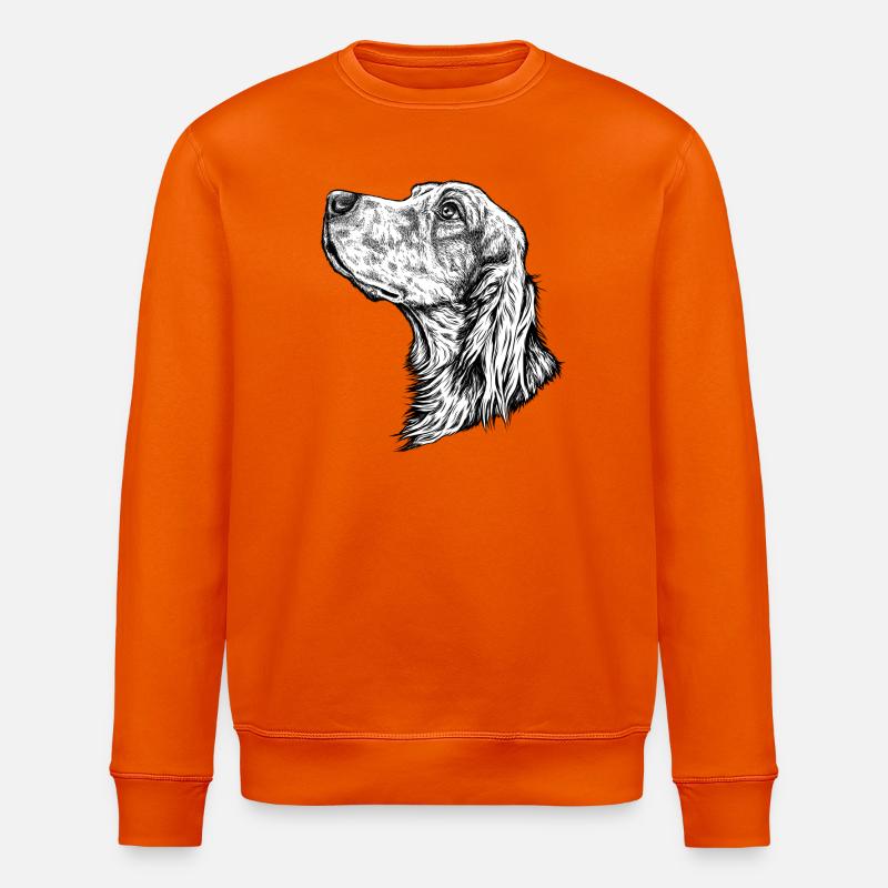 Portrait de setter irlandais - Sweat bio ROLLER Stanley/Stella Unisexe - orange profond