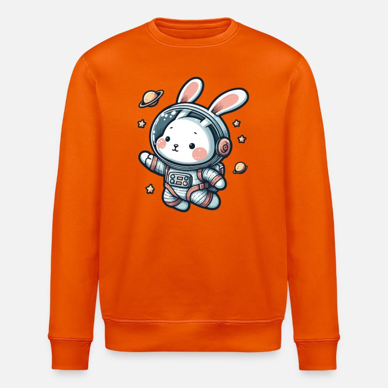Lapin mignon, astronaute, lapin dans l’espace - Sweat bio ROLLER Stanley/Stella Unisexe - orange profond