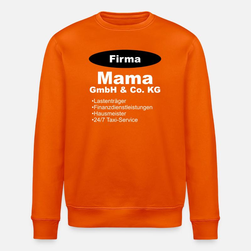 Mama GmbH Firma Geschenk Mutter - Stanley/Stella Unisex Bio-Sweatshirt ROLLER - Tieforange