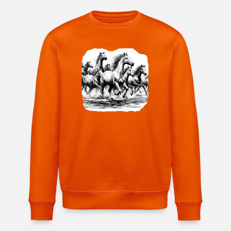 Pferde - Stanley/Stella Unisex Bio-Sweatshirt ROLLER - Tieforange