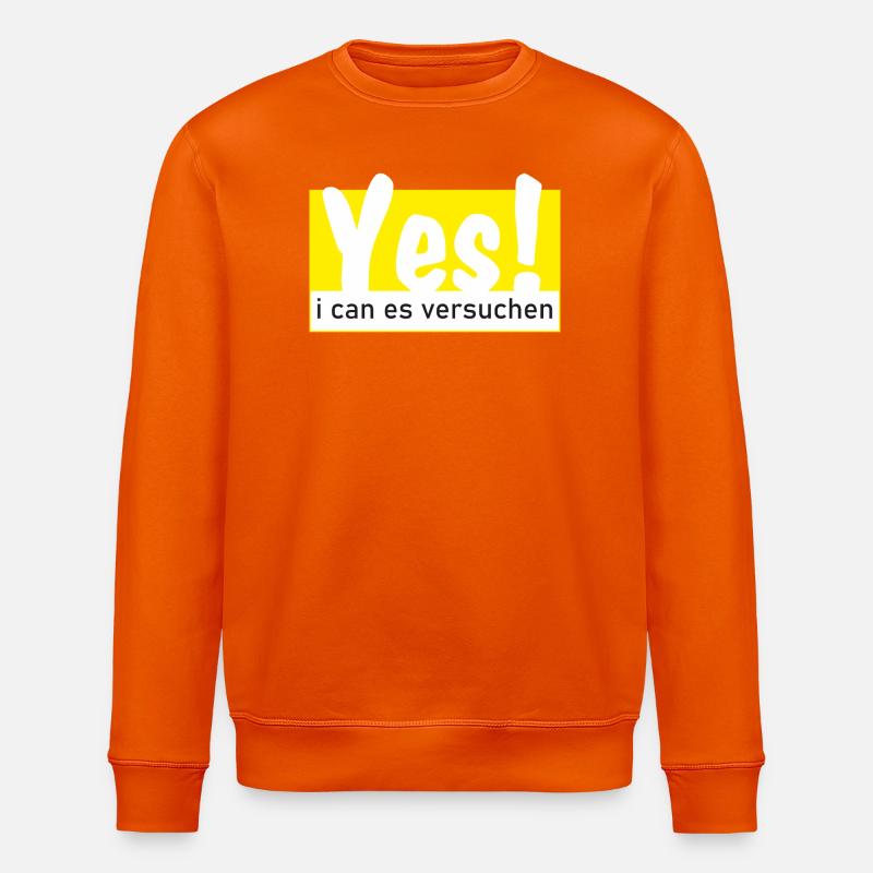 Yes i can es versuchen! - Stanley/Stella Unisex Bio-Sweatshirt ROLLER - Tieforange
