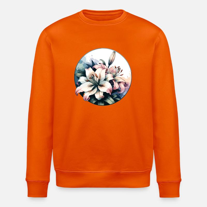 Lilien gezeichnet - Stanley/Stella Unisex Bio-Sweatshirt ROLLER - Tieforange