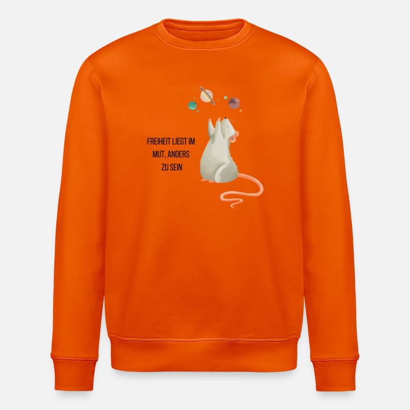 Souris de l’espace - Sweat bio ROLLER Stanley/Stella Unisexe - orange profond
