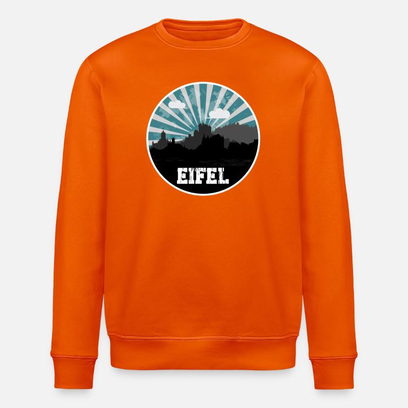 Eifel Skyline Blue Hour - Stanley/Stella Unisex Bio-Sweatshirt ROLLER - Tieforange