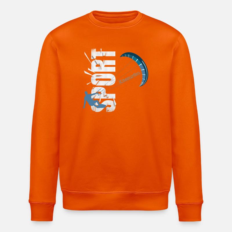 Kitesurfen - Stanley/Stella Unisex Bio-Sweatshirt ROLLER - Tieforange