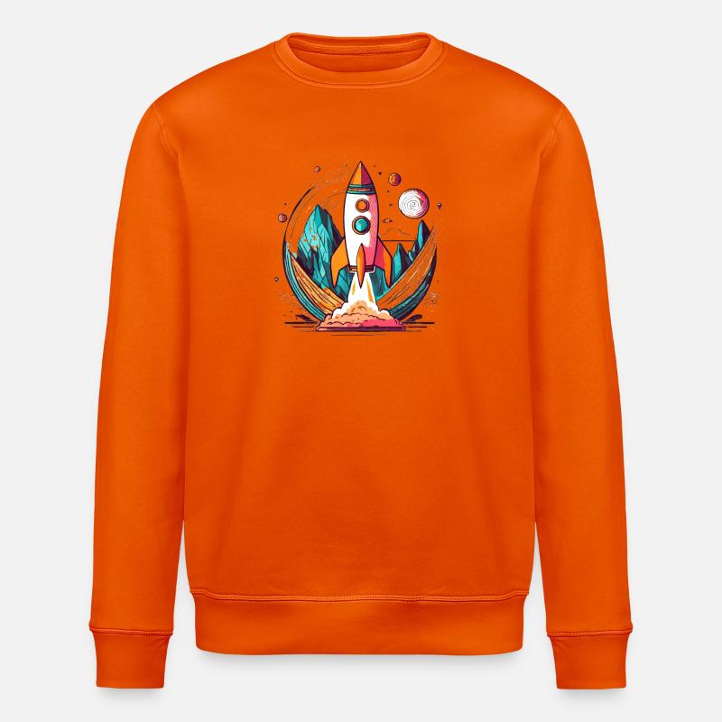 Fusée au design élégant recadrée - Sweat bio ROLLER Stanley/Stella Unisexe - orange profond